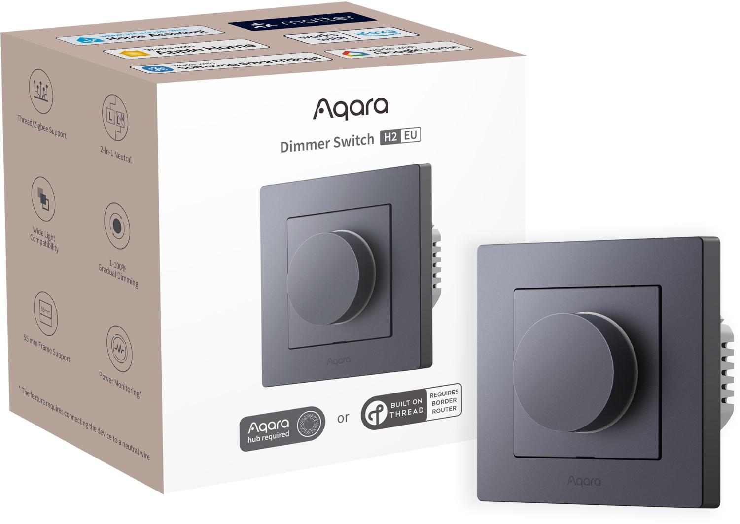 Aqara Dimmer Switch H2 EU Biały Ściemniacz światła z pokrętłem KD-R01D