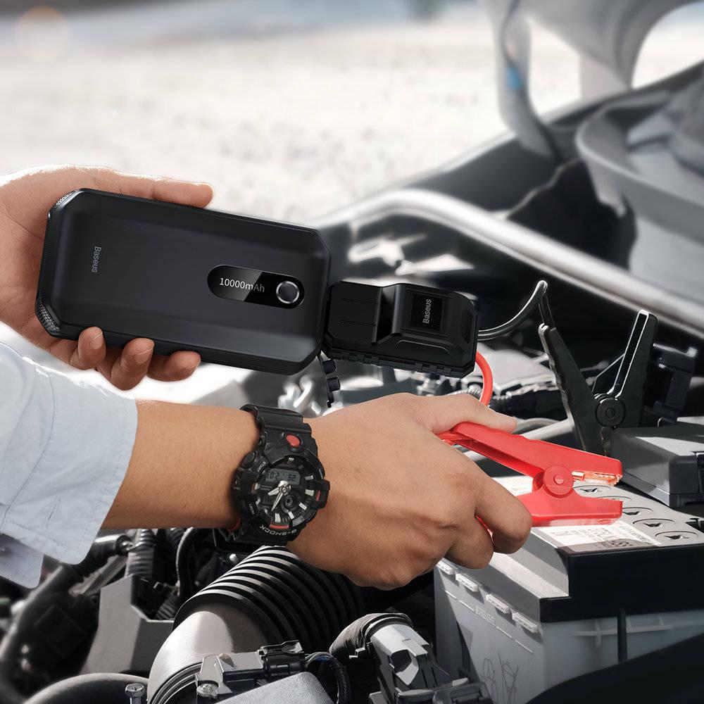 POWERBANK BOOSTER Baseus Max Car Jump Starter CGNL020101 10000mAh 12V 1000A + KABLE KROKODYLKI