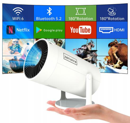 Korzystaj z pełnej swobody dzięki wbudowanemu Wi-Fi 6 (2.4/5 GHz) z obsługą Miracast i AirPlay. Przesyłaj obraz bez kabli i ciesz się bezprzewodowym wyświetlaniem treści z różnych urządzeń.