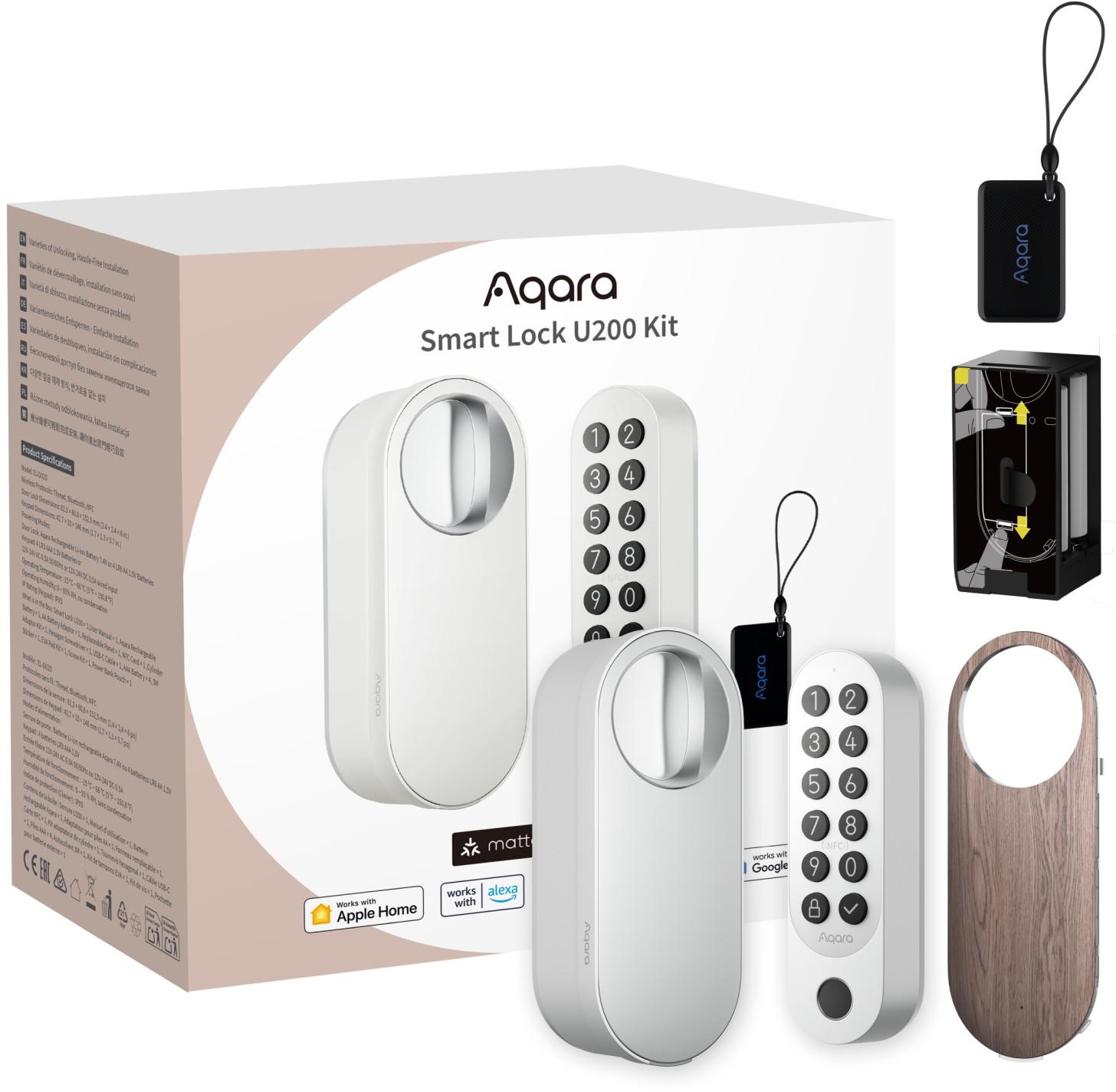 Aqara Smart Lock U200 Kit Czarny Inteligentny zamek do drzwi EL-D02DW