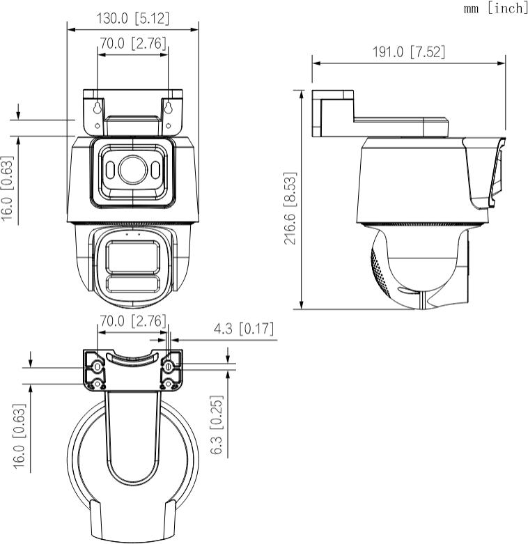 Wymiary i sposób montażu:
