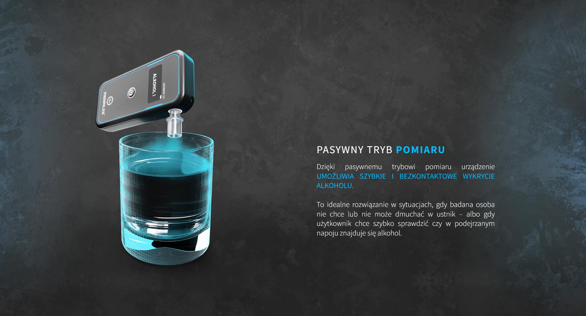 Pasívny režim merania – bezkontaktná detekcia alkoholu