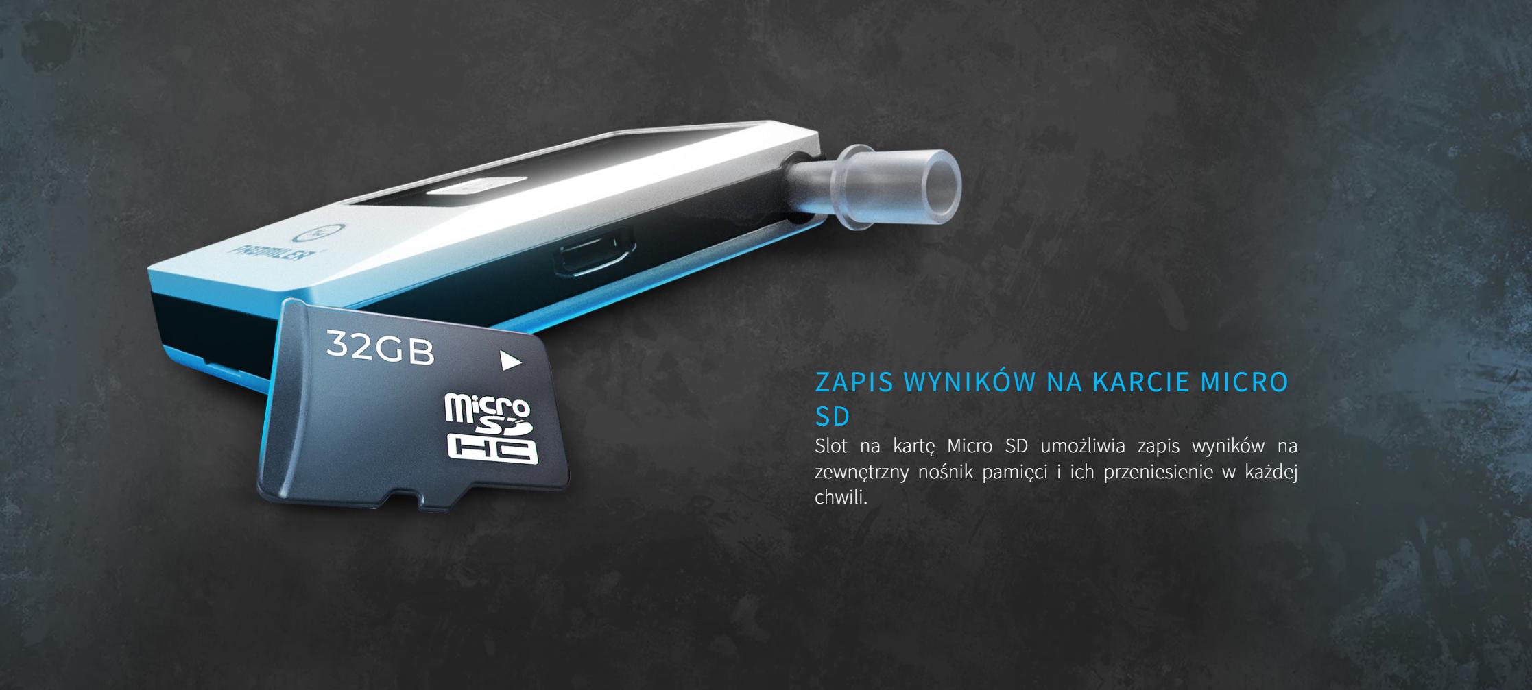 Slot pre kartu Micro SD – archivácia výsledkov merania