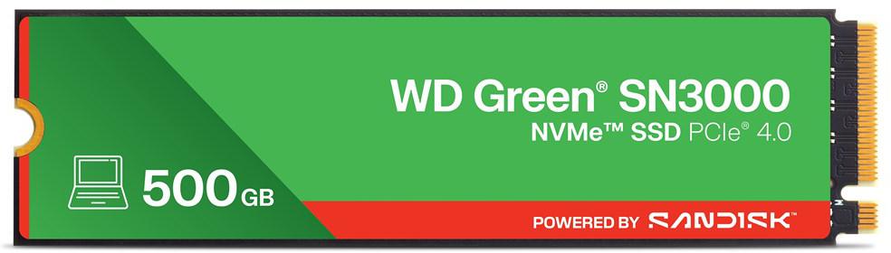 Dysk SSD WD GREEN SN3000 500GB WDS500G4G0E PCIe M2