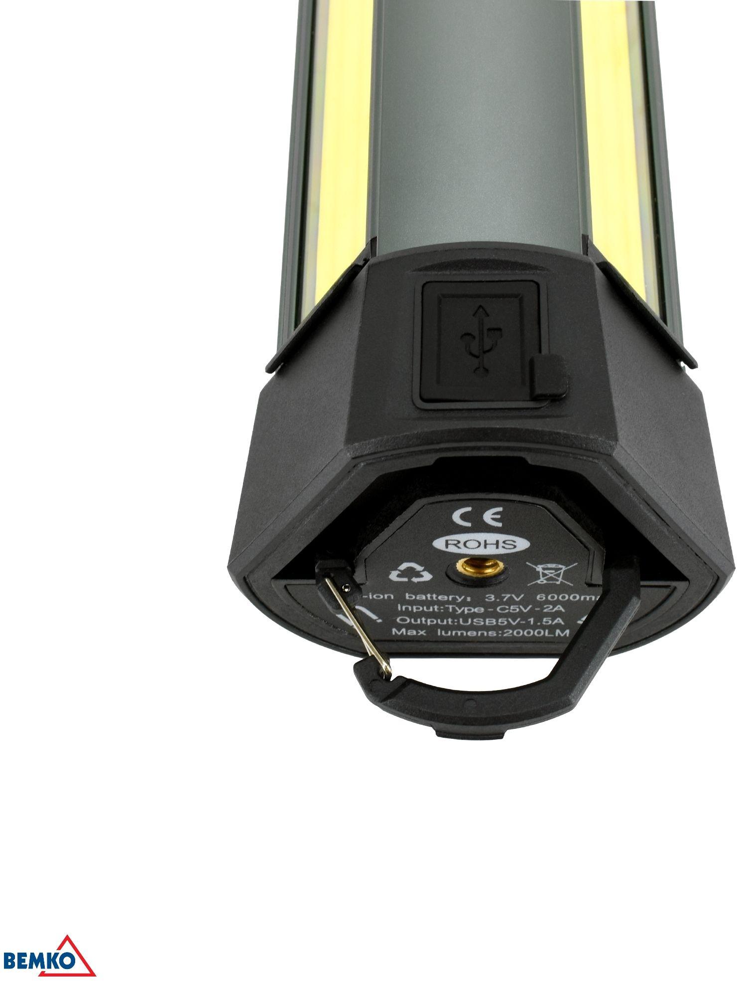 Latarka Wielofunkcyjna LED BEMKO 6000mAh IP42