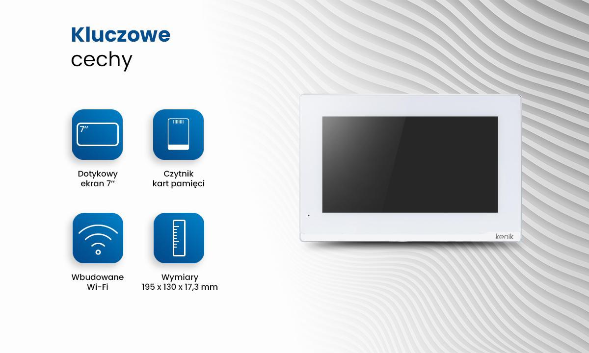 Zestaw wideodomofonu 2-żyłowy KENIK KG-2WKIT-KW