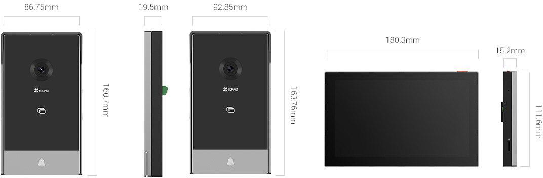 Wideodomofon IP Ezviz CP7 3MP 2-żyłowy Wi-Fi