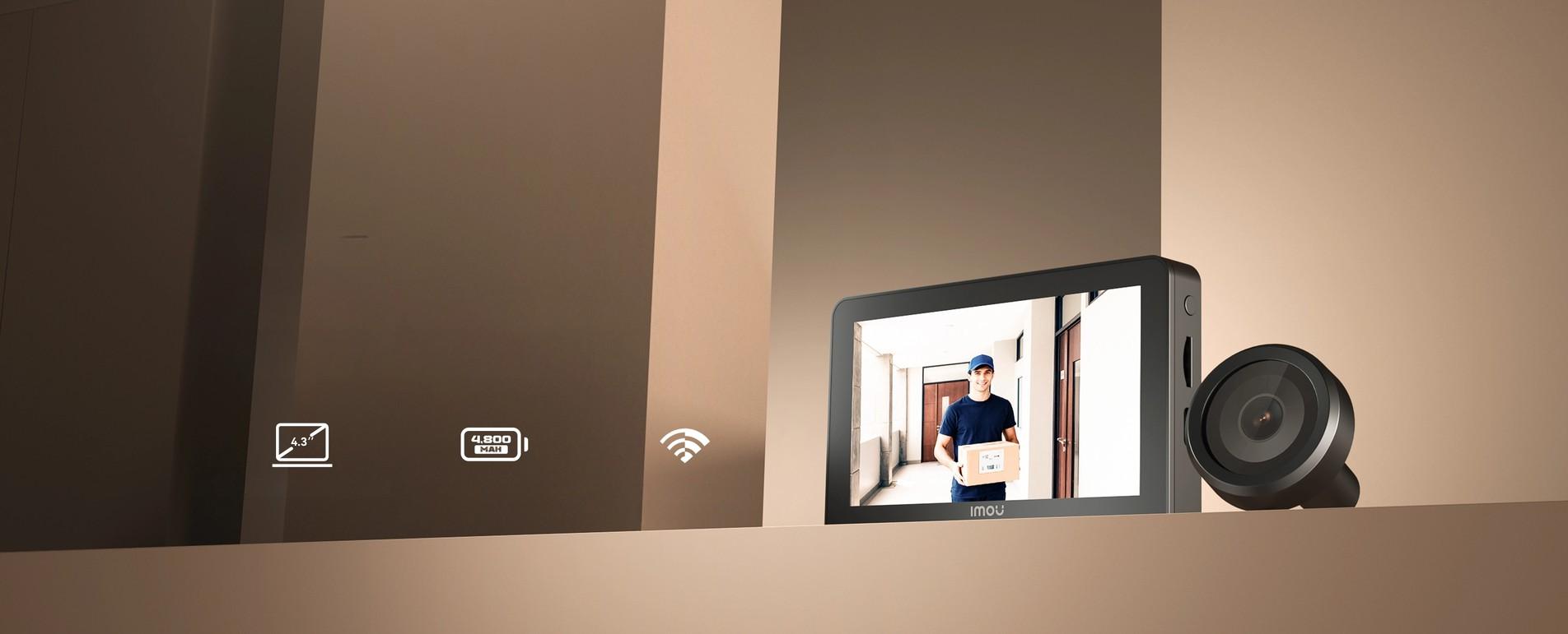 Inteligentny wizjer Imou VD1 WiFi 5MP 4800mAh 4.3\" LCD