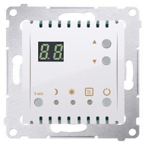SIMON 54 MODUŁ BIAŁY REGULATOR TEMPERATURY CYFROWY Z WYŚWIETLACZEM Z WEWNĘTRZNYM CZUJN.16A 230V