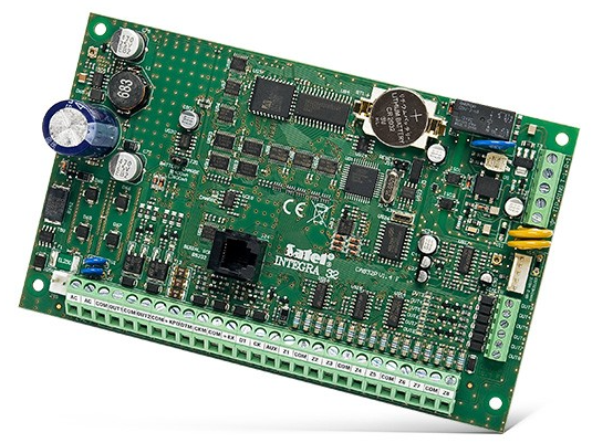 ZESTAW SATEL INTEGRA 32 LCD PŁYTA, AKUMULATOR ,SYGNALIZATOR ...