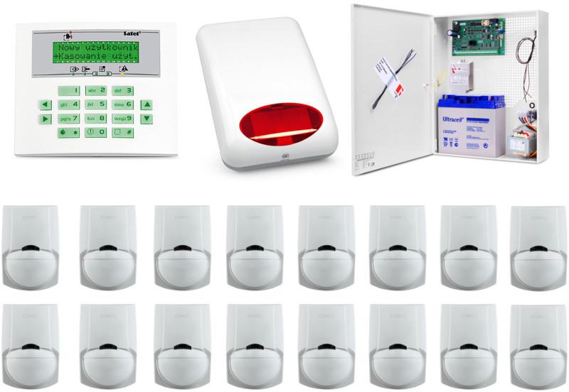 KOMPLETNY ZESTAW ALARMOWY
OPARTY O SYSTEM SATEL
CENTRALA ALARMOWA INTEGRA 64, 
SYGNALIZATOR TI 700, 16 CZUJNIKÓW