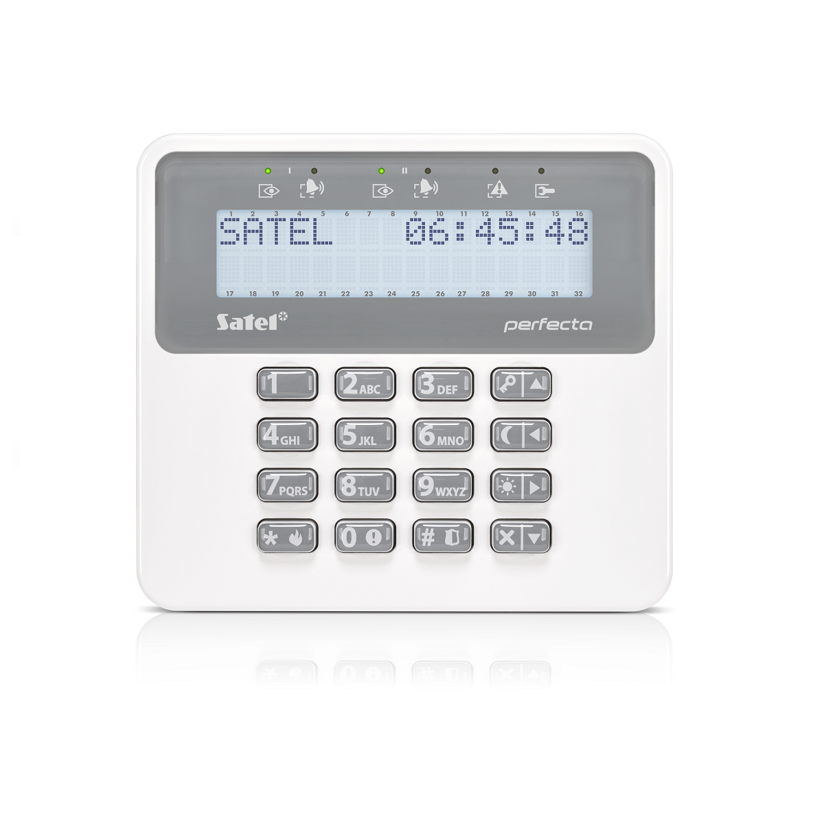 System alarmowy Satel Perfecta 16, 8 czujek ruchu, LCD, aplikacja mobilna - manipulator