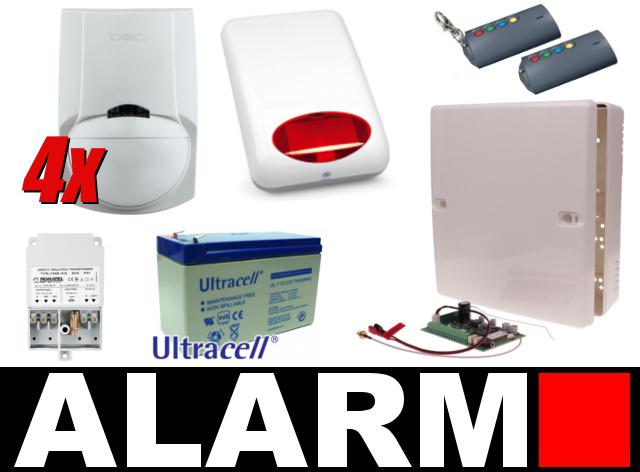 KOMPLETNY ZESTAW ALARMOWY OPARTY O SYSTEM SATEL MODUŁ ALARMOWY MICRA, SYGNALIZATOR BEEWELL BE-F650 RED