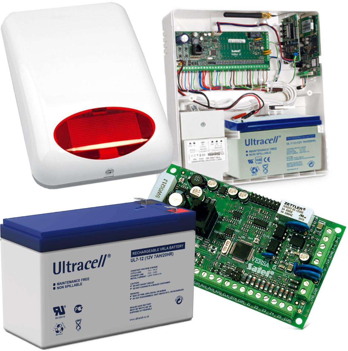Zestaw ALARM SATEL VERSA 5 LED (Płyta, akumulator, sygnalizator, transformator, obudowa)