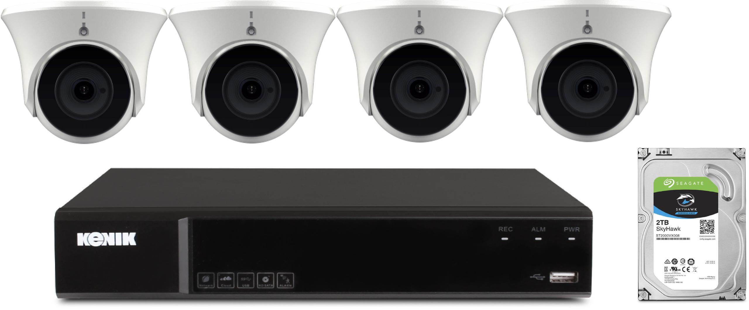 Zestaw monitoringu domu Kenik 4 kamery 2mpx