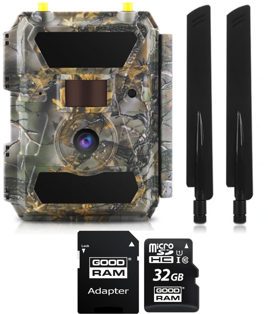 Zestaw kamera leśna (fotopułapka) 4.0CG 4G LTE GPS z językiem polskim + karta pamięci microSD GOODRAM CL10 32GB - najważniejsze cechy: