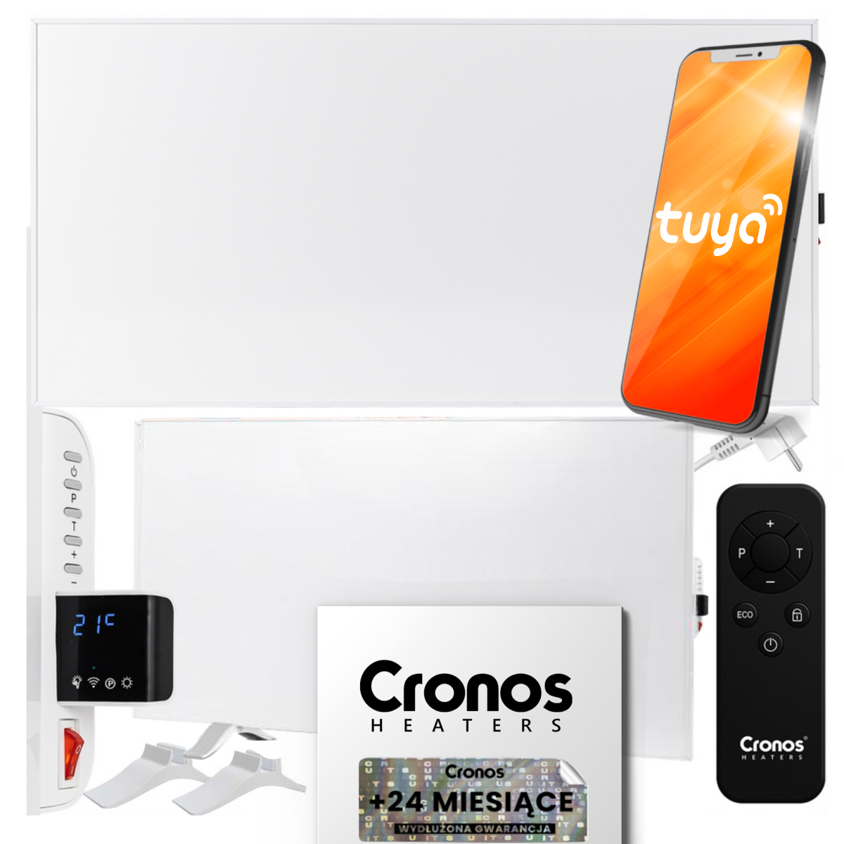 Promiennik CRP-770TWP + Wydłużona Gwarancja do promiennika 24msc 4 PROMIENNIK PODCZERWIENI 770W - Cronos® Synthelith Pro z Wi-Fi i pilotem + wydłużona gwarancja 24 miesięcy