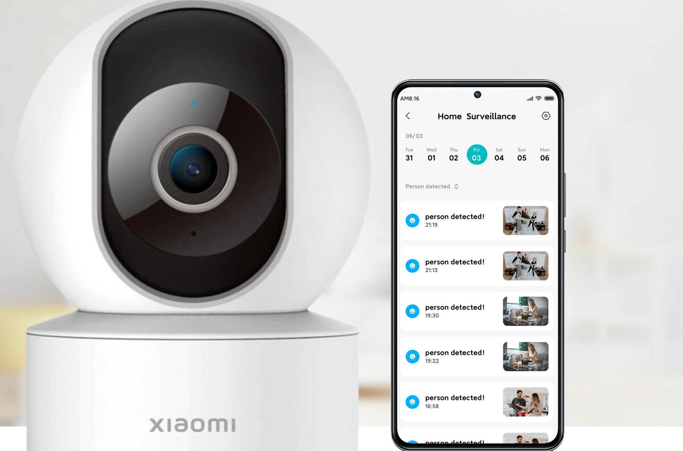 Kamera IP Xiaomi Mi Smart Camera C200 2 MPx WiFi - wykrywanie ludzi przez sztuczną inteligencję