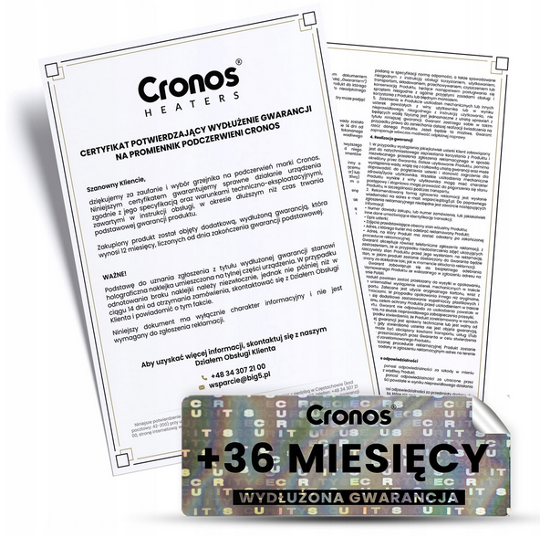 Promiennik CGP-700TWP + Wydłużona Gwarancja do promiennika 36msc 7 Rozszerzenie gwarancji