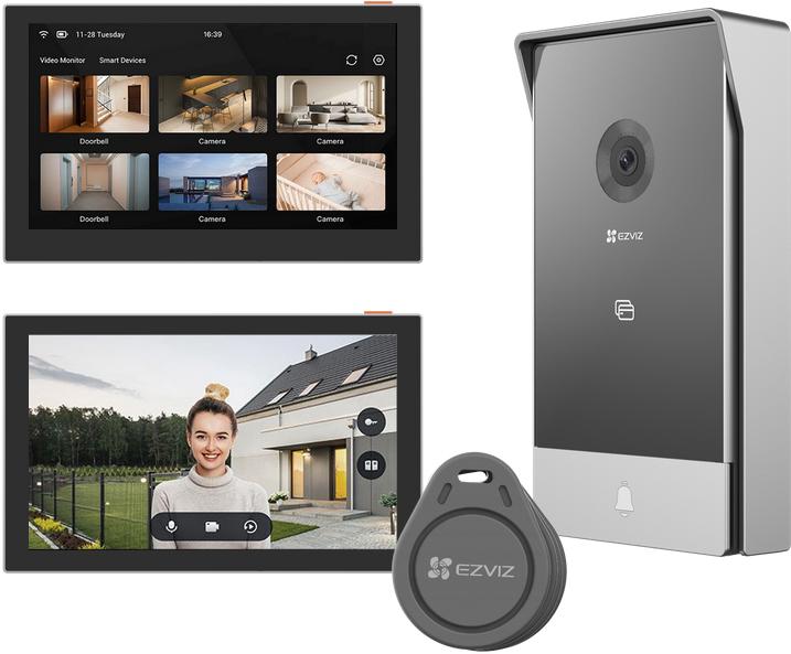 Zestaw wideodomofonowy EZVIZ HP7 z monitorem bezprzewodowym SD7 - najważniejsze funkcje zestawu