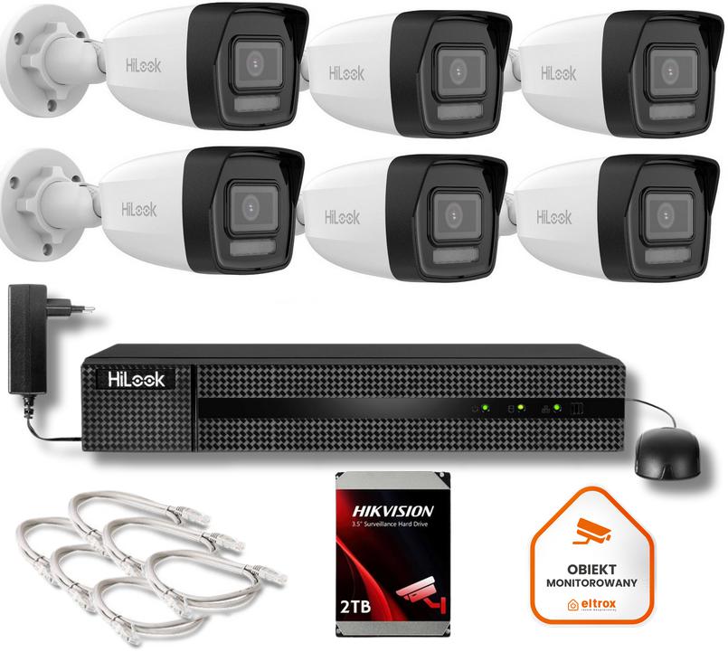 Kompletny zestaw monitoringu Hilook by Hikvision 6 kamer IP, rejestratorem i dyskiem do Twojego domu