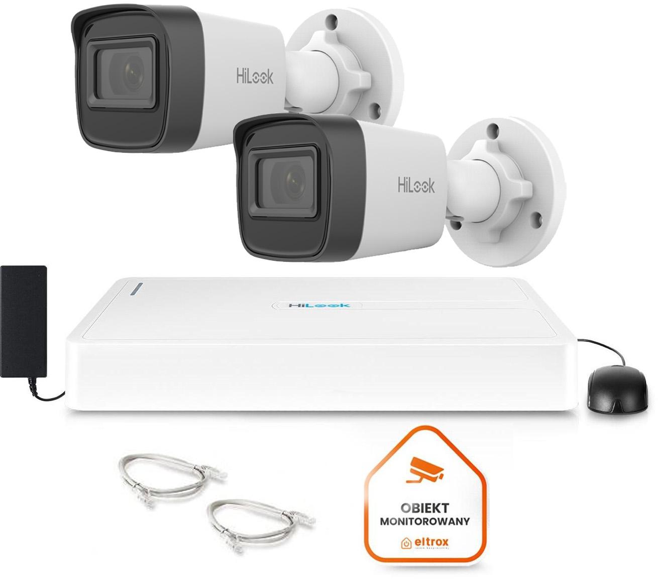 Najważniejsze cechy zestawu monitoringu Hilook by Hikvision 2 kamer IP IPCAM-B2-P Full HD PoE