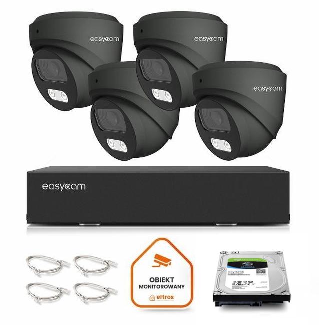 Najważniejsze cechy zestawu do monitoringu IP Easycam 4 kamer: