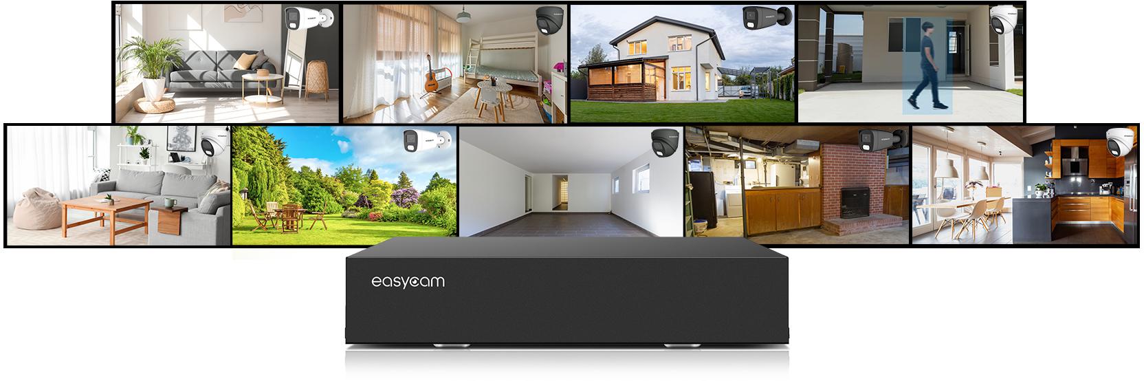 Zestaw do monitoringu IP Easycam 4 kamery z POE EC-IP-B8MP30DL-G 8MPx