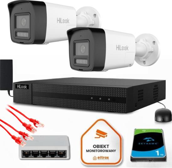 Zestaw do monitoringu Hilook – 2 kamery IP IPCAM-B8-30DL/A