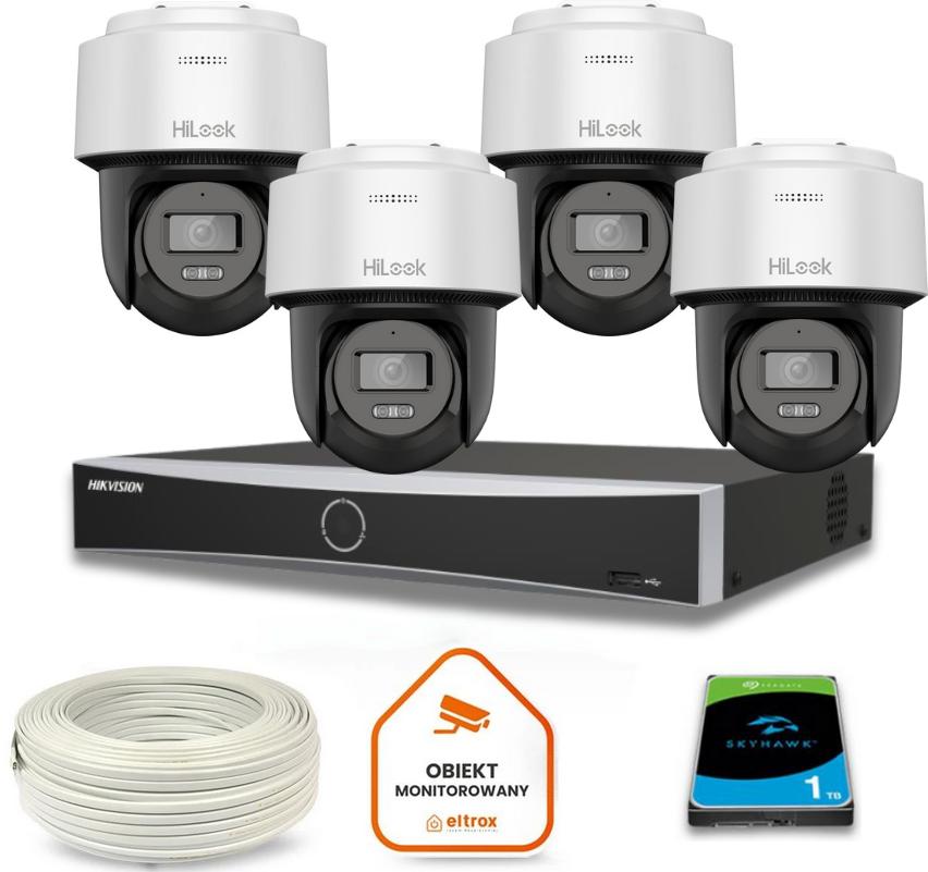 Zestaw monitoringu Hilook z 4 kamerami PTZ-N6-P – nowoczesna ochrona Twojego otoczenia