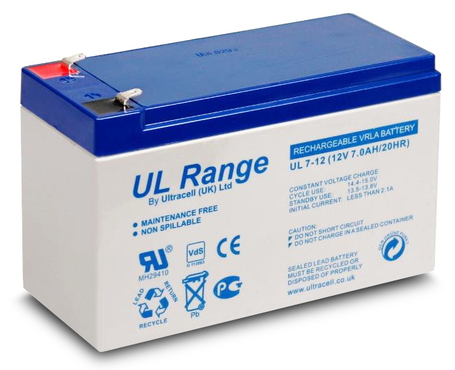 Najważniejsze cechy akumulatora AGM ULTRACELL UL 12V 7Ah: