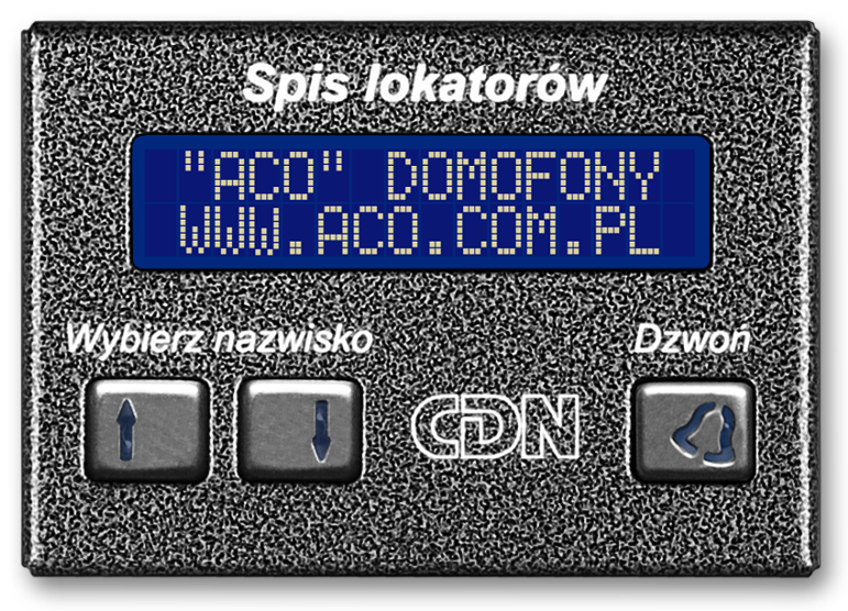 ACO CDN-230E GR Elektroniczny spis lokatorów grafit