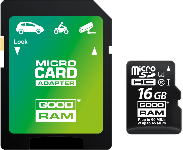 Karta pamięci MICRO SD GOODRAM 
UHS1 CL10 U3 16GB + ADAPTER