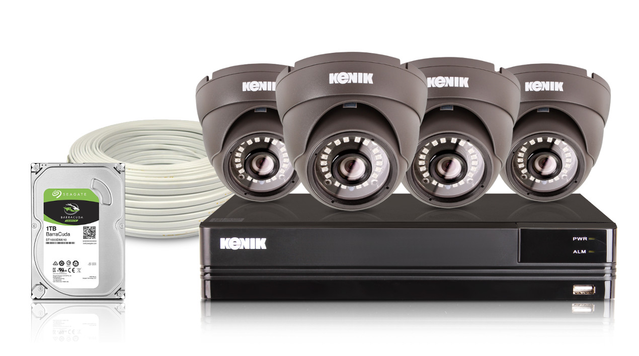 Kompletny zestaw monitoringu AHD Kenik 4 Kamery HD